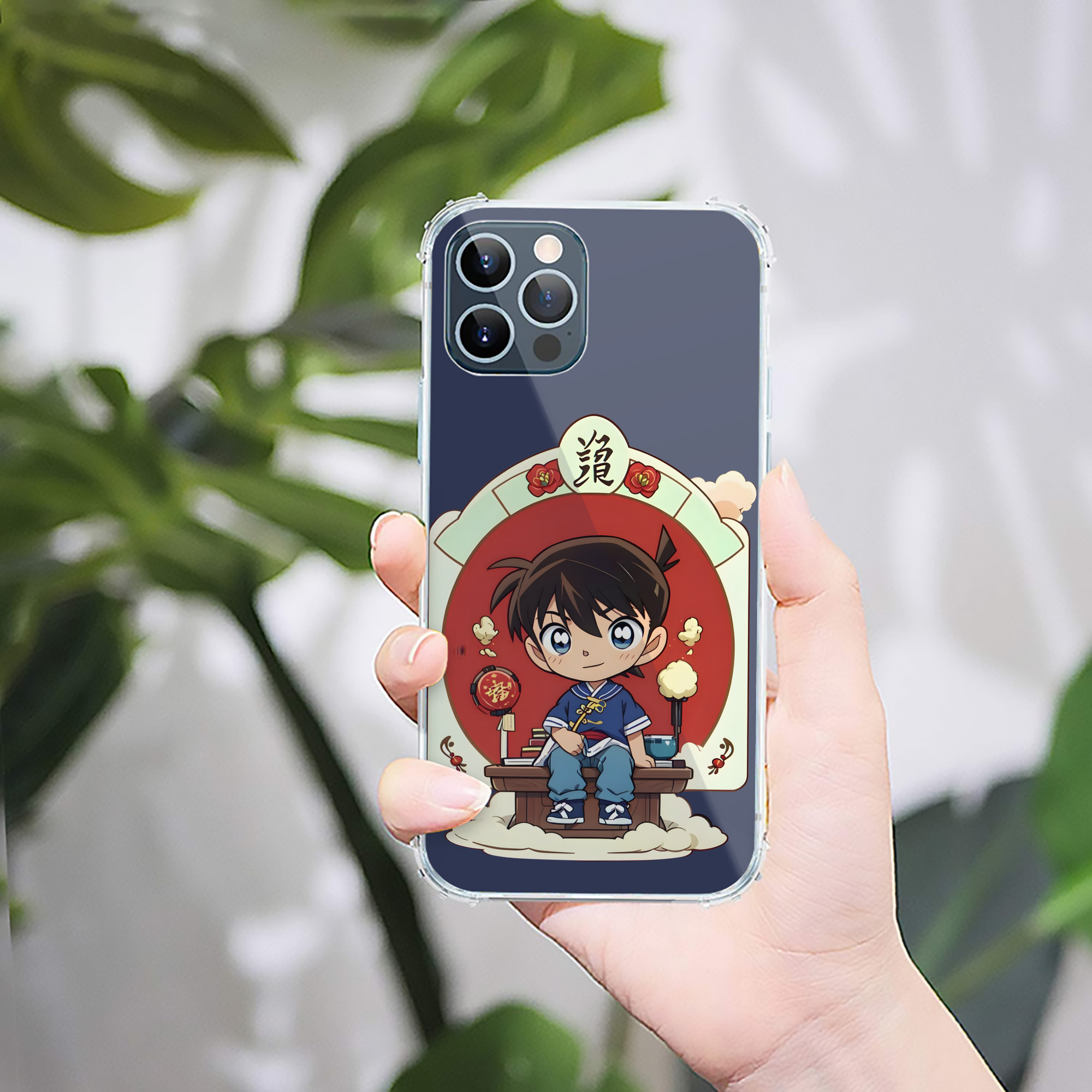（画像用） 名探偵コナン 江戸川 コナン Detective Conan Conan Edogawa 【iPhone 12シリーズ対応】透明スマホケース（クリアソフトケース）